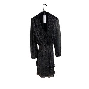 Ever New Melbourne Silver Black Metallic Cocktail Party Night Dress Size 12 USA